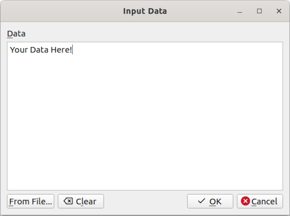 Entering longer text input
